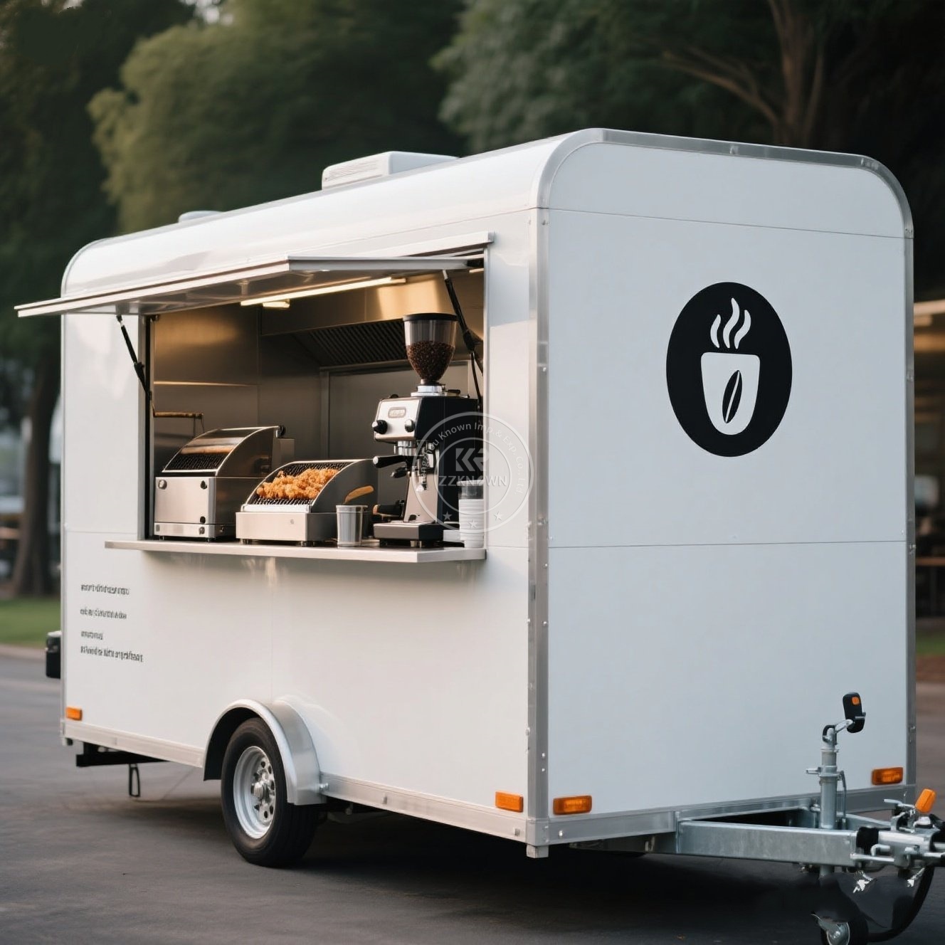 Coffee Equipment Europe - Trailer Truk Makanan Keliling Bentuk Persegi,