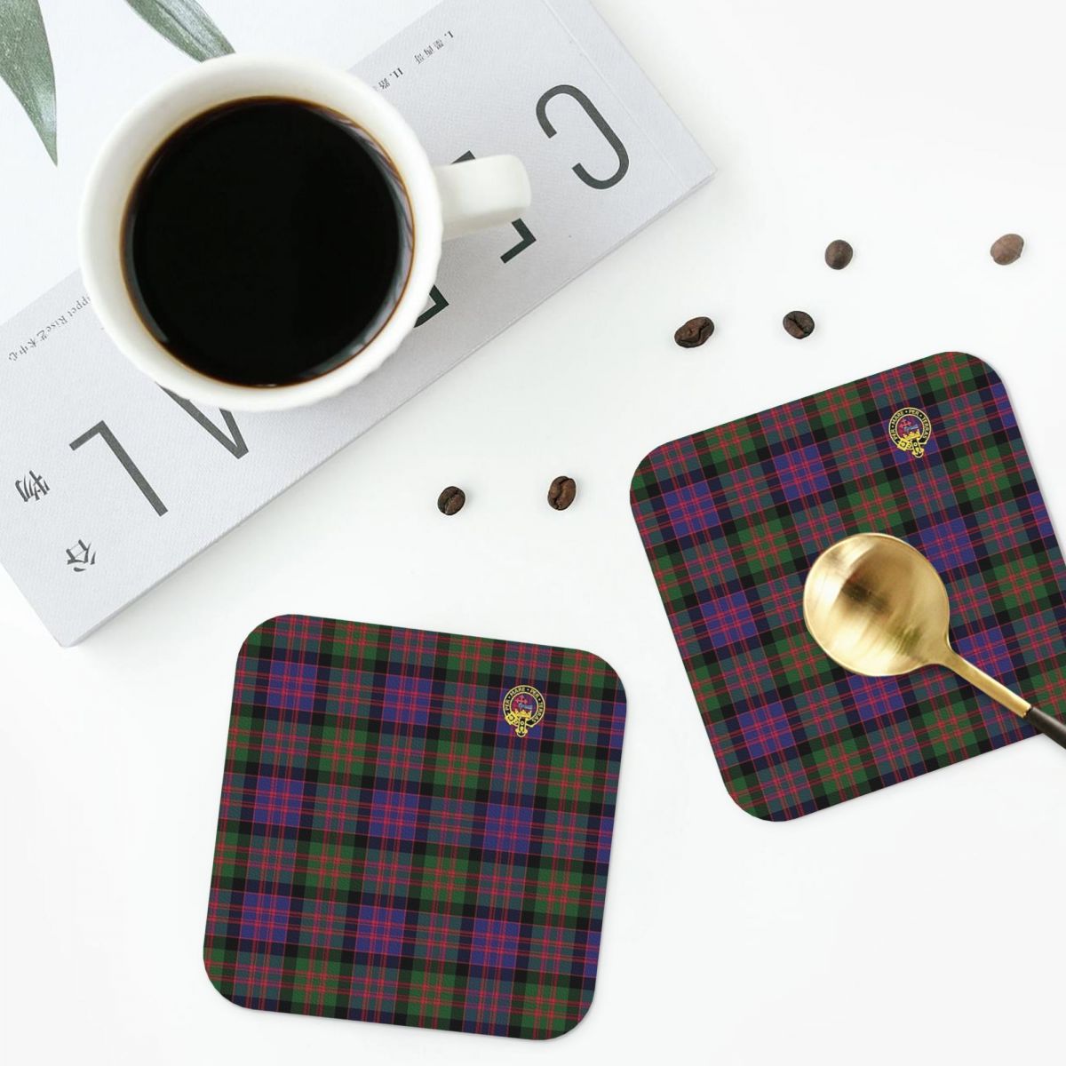 Macdonald Coffee & Espresso Equipment - Alas Meja Kulit PVC Motif Tartan
