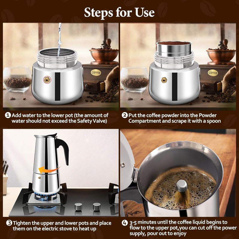 6 Cangkir Mocha Pot Pembuat Ko - Coffee Equipment For Sale ulasan dan harga