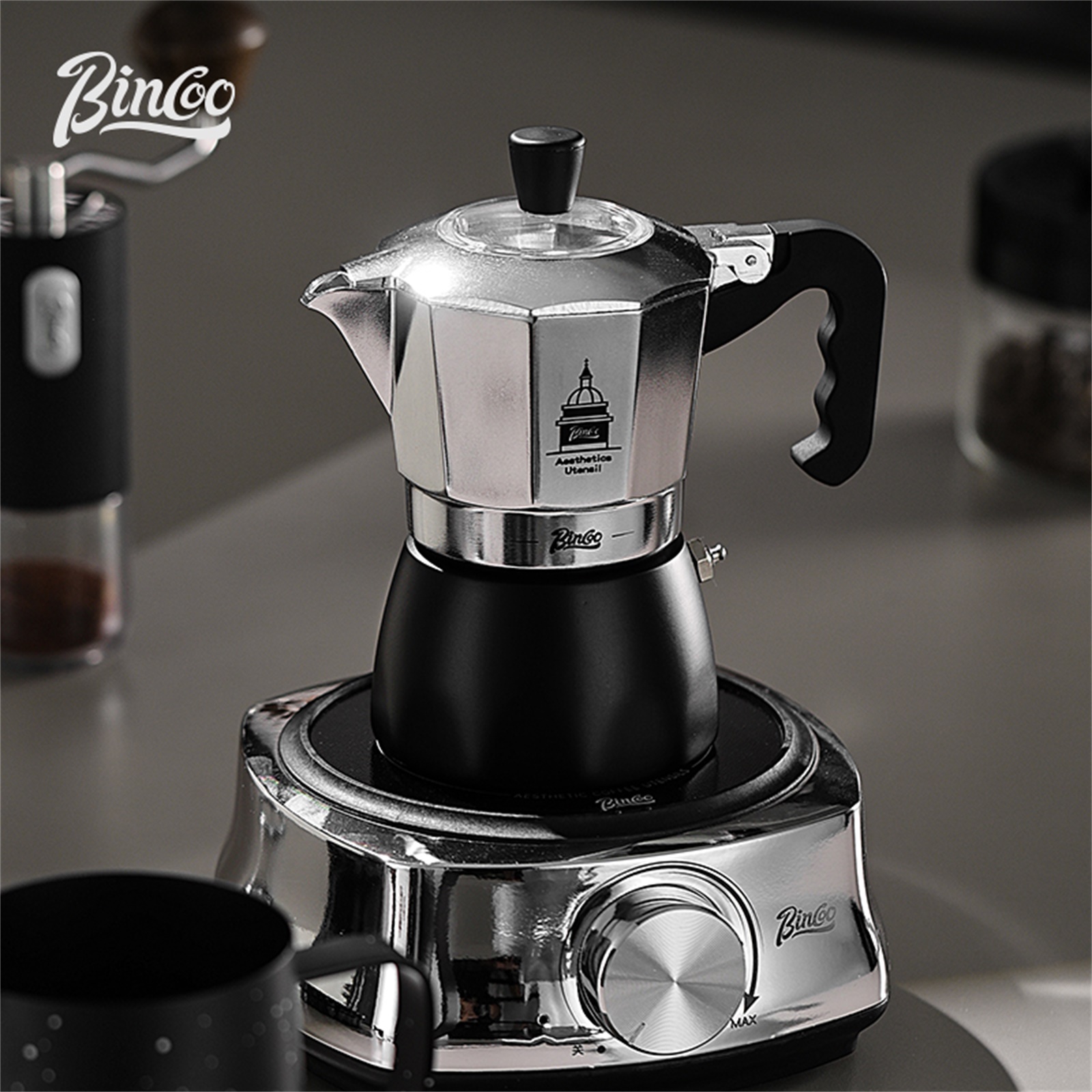 BINCOO Teko Moka Katup Ganda,  - Coffee Equipment Tools ulasan dan harga