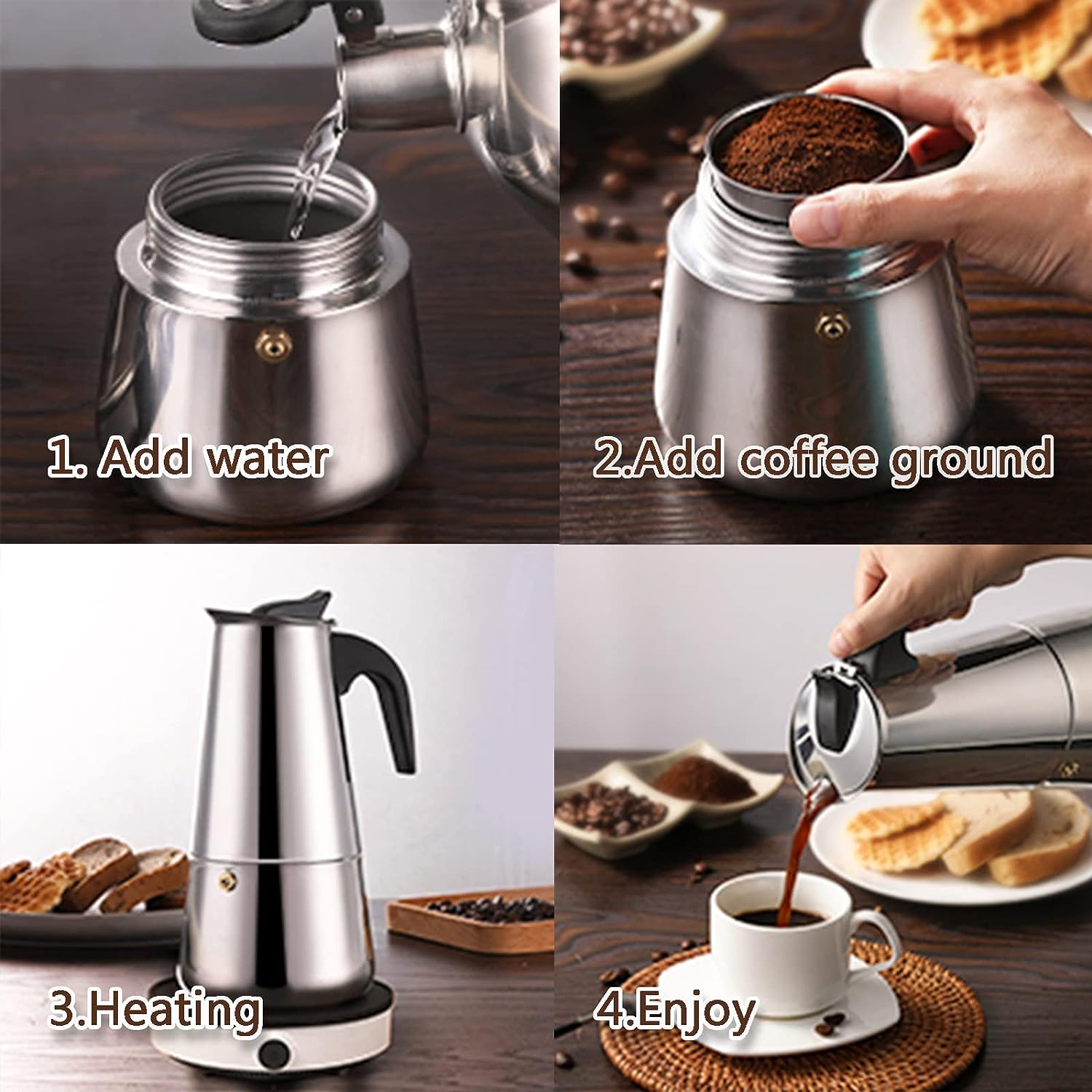 Cangkir kopi Moka, cangkir 4/6 - Coffee Equipment For Sale ulasan dan harga