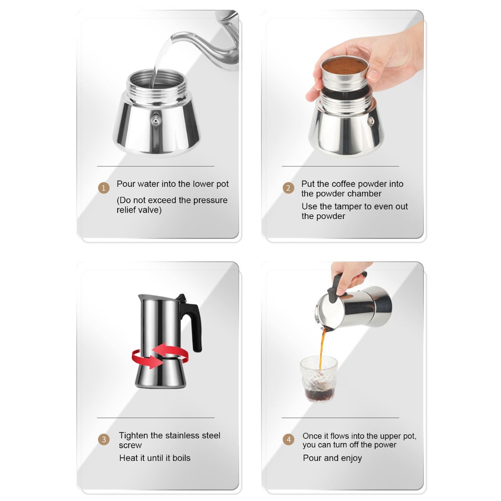Panci Moka Stainless Steel Kap - Coffee Equipment For Sale ulasan dan harga